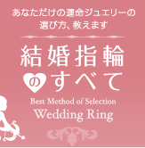結婚指輪のすべて（ロゴ）：あなただけの運命ジュエリーの選び方、教えます