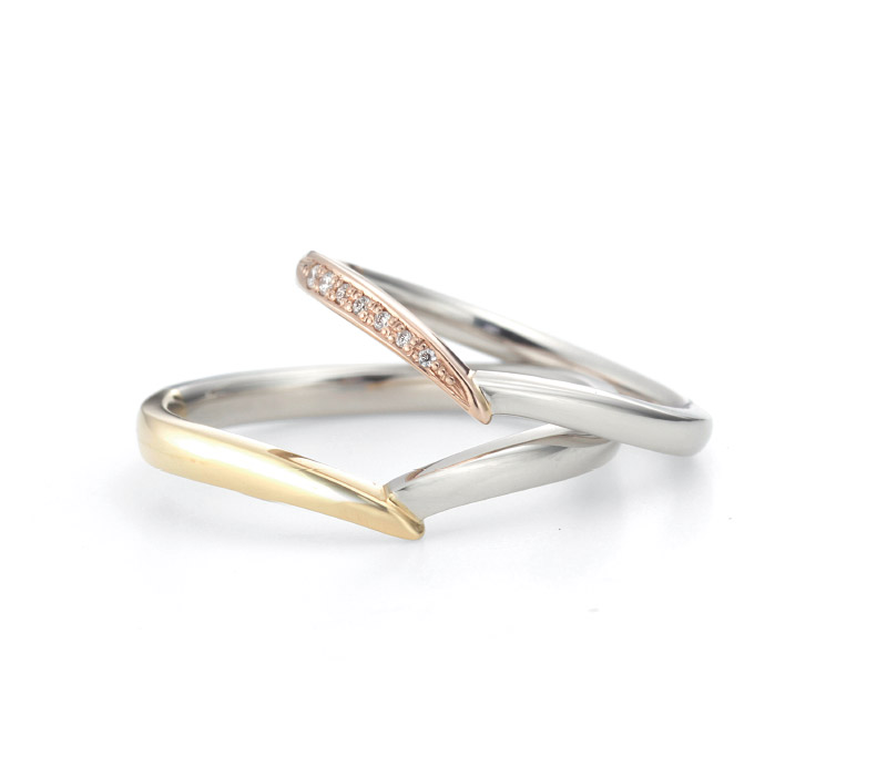 ミルク＆ストロベリーの結婚指輪デザイン2
