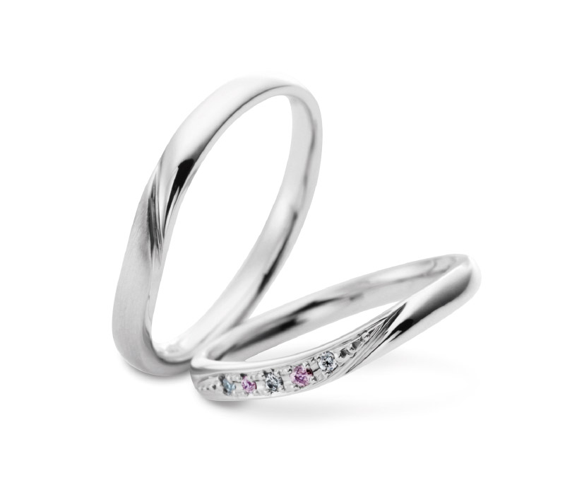 ミルク＆ストロベリーの結婚指輪デザイン6